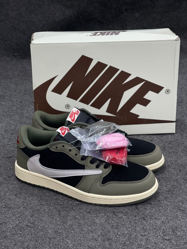 Travis Scott x Jordan 1 Low OG"Black/Olive" (1:1)
